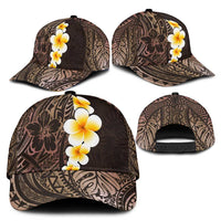 Brown Polynesia Classic Cap Plumeria Tropical Leaves With Galaxy Polynesian Art LT14 - Polynesian Pride