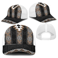 Brown Taniko Aotearoa Baseball Net Cap Niho Taniwha Mix Poutama LT14 - Polynesian Pride