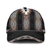 Brown Taniko Aotearoa Classic Cap Niho Taniwha Mix Poutama LT14 Universal Fit Brown - Polynesian Pride