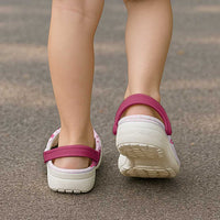 Bula Fiji Clogs Shoes Pink Plumeria Masi Tapa Pattern - Polynesian Pride