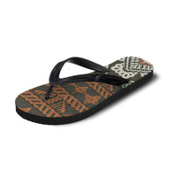 Bula Fiji Tapa Flip Flops Fijian Masi Vintage Vibes - Polynesian Pride