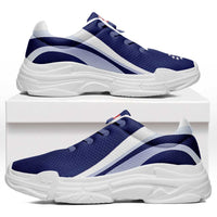 Cook Islands Chunky Sneakers Flag-Inspired Curve Style LT05 Blue - Polynesian Pride