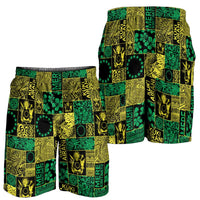 Cook Islands Mere Kiritimiti Shorts for Men Pacific Patchwork Xmas Vibes LT9 - Polynesian Pride