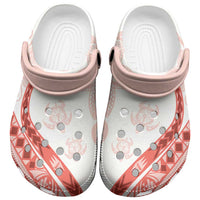 Coral Red Polynesian Tribal Turtle Floral Pattern Clogs Shoes LT05 Red - Polynesian Pride