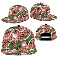 Cowboy Hawaii Mele Kalikimaka Snapback Cap Paniolo Kukui Nut Pikake Lei Red Version - Polynesian Pride