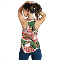 Cowboy Hawaii Mele Kalikimaka Women Racerback Tank Paniolo Kukui Nut Pikake Lei Red Version LT14 - Polynesian Pride