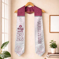 Custom Adi Cakobau School Graduation Stole With Fijian Tapa Pattern LT05 One Size Pink - Polynesian Pride
