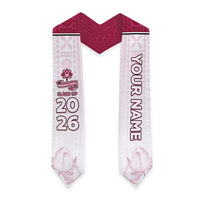 Custom Adi Cakobau School Graduation Stole With Fijian Tapa Pattern LT05 - Polynesian Pride