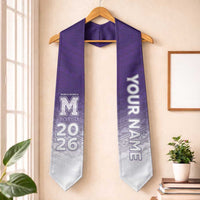 Custom American Samoa Graduation Stole Manua High School Polynesian Pattern LT05 One Size Purple - Polynesian Pride