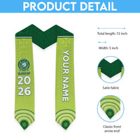 Custom Ballantine Memorial School Graduation Stole With Fijian Tapa Pattern LT05 - Polynesian Pride
