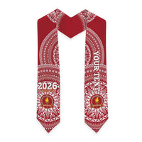 Custom Beulah College Tonga Graduation Stole Class Of Year Tongan Ngatu Pattern LT14 - Polynesian Pride
