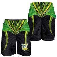 Custom Cook Islands Rugby Shorts for Men Tatau Art Sport Style Black Color LT03 - Polynesian Pride