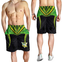 Custom Cook Islands Rugby Shorts for Men Tatau Art Sport Style Black Color LT03 - Polynesian Pride