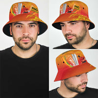 Custom Cricket PNG East Asia-Pacific Bucket Hat Papua New Guinea Rise to Power - Polynesian Pride