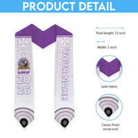 Custom Dudley School Graduation Stole With Fijian Tapa Pattern LT05 - Polynesian Pride