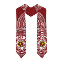 Custom Eua High School Tonga Graduation Stole Class Of Year Tongan Ngatu Pattern LT14 - Polynesian Pride
