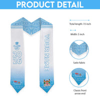 Custom Fiji Graduation Stole Fijian Tapa Pattern LT05 - Polynesian Pride
