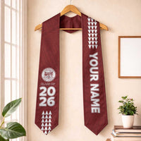 Custom Hawaii Farrington High School Graduation Stole Kakau Pattern