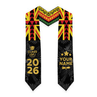 Custom Hawaii Graduation Stole Kakau Pattern With Leis LT05 - Polynesian Pride