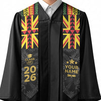 Custom Hawaii Graduation Stole Kakau Pattern With Leis LT05 - Polynesian Pride