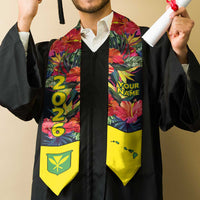 Custom Hawaii Graduation Stole Tropical Flowers LT05 - Polynesian Pride