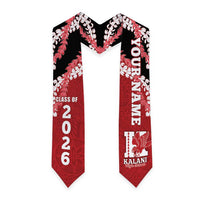Custom Hawaii Kalani High School Graduation Stole Class Of Year Puakenikeni Lei Hawaiian Pattern LT14 - Polynesian Pride