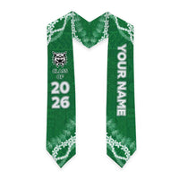 Custom Hawaii Konawaena High School Graduation Stole Tapa Pattern With Leis LT05 - Polynesian Pride