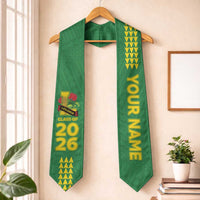 Custom Hawaii Leilehua High School Graduation Stole Kakau Pattern LT05 One Size Green - Polynesian Pride