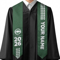 Custom Hawaii Olomana High & Intermediate School Graduation Stole Kakau Pattern LT05 - Polynesian Pride