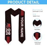 Custom Hawaii Roosevelt High School Graduation Stole Kakau Pattern LT05 - Polynesian Pride