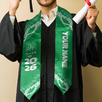 Custom Hawaii School For The Deaf And The Blind Graduation Stole Tapa Pattern With Leis LT05 - Polynesian Pride