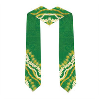 Custom Honokaa High And Intermediate School Graduation Stole Tapa Pattern With Leis LT05 - Polynesian Pride
