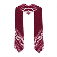 Custom H.P. Baldwin High School Graduation Stole Tapa Pattern With Leis LT05 - Polynesian Pride