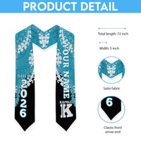 Custom Kapolei Hawaii High School Graduation Stole Class Of Year Puakenikeni Lei Hawaiian Pattern LT14 - Polynesian Pride