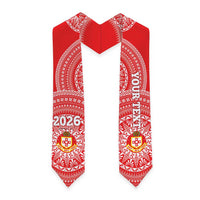 Custom Kolisi Tonga Atele Graduation Stole Class Of Year Tongan Ngatu Pattern LT14 - Polynesian Pride