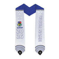 Custom Lelean Memorial School Graduation Stole With Fijian Tapa Pattern LT05 - Polynesian Pride