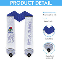 Custom Lelean Memorial School Graduation Stole With Fijian Tapa Pattern LT05 - Polynesian Pride