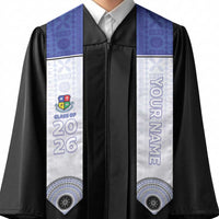 Custom Lelean Memorial School Graduation Stole With Fijian Tapa Pattern LT05 - Polynesian Pride