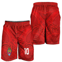 Custom Mate Ma'a Tonga Rugby Shorts for Men Ngatu Tribal Motifs Sporty Style LT03 - Polynesian Pride