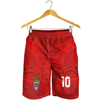 Custom Mate Ma'a Tonga Rugby Shorts for Men Ngatu Tribal Motifs Sporty Style LT03 - Polynesian Pride