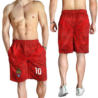 Custom Mate Ma'a Tonga Rugby Shorts for Men Ngatu Tribal Motifs Sporty Style LT03 - Polynesian Pride