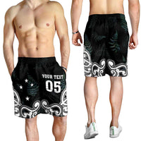 Custom New Zealand Fern Rugby Shorts for Men Maori Pattern