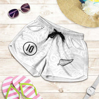 Custom New Zealand Football Shorts for Women The Whites-Sporty T90 Style - Polynesian Pride