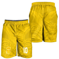 Custom Niue Rugby Shorts for Men Hiapo Tribal Motifs Sporty Style - Polynesian Pride