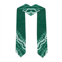 Custom Pahoa High And Intermediate School Graduation Stole Tapa Pattern With Leis LT05 - Polynesian Pride