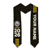 Custom President William McKinley High School Graduation Stole Kakau Pattern LT05 - Polynesian Pride