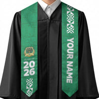 Custom Saineha High School Graduation Stole Tongan Ngatu Pattern LT05 - Polynesian Pride
