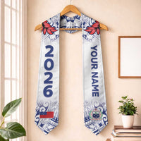 Custom Samoa Graduation Stole Samoan Ula Fala LT05 One Size White - Polynesian Pride