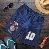 Custom Toa Samoa Rugby Shorts for Men Champions Six Eight Five LT03 Blue - Polynesian Pride