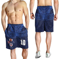 Custom Toa Samoa Rugby Shorts for Men Champions Six Eight Five LT03 - Polynesian Pride
